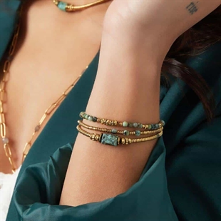 Green Eley armbånd med natur sten.