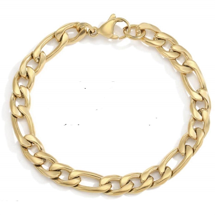 Billede af Link IIX armbånd ædelstål 8mm / 14K