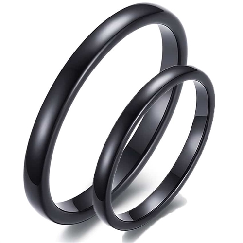 Billede af Blackcoat tungstenring tynd