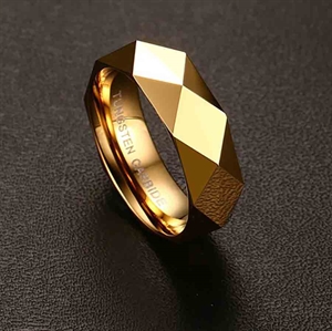 Golden Flot faceteret tungsten ring