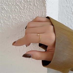 Drop golden fingerring design