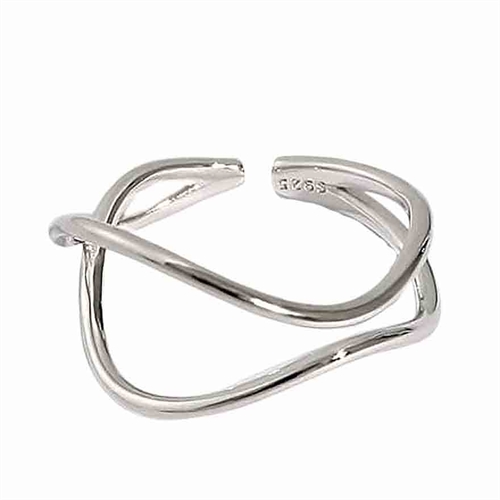 Thin line sterling 925 fingerring