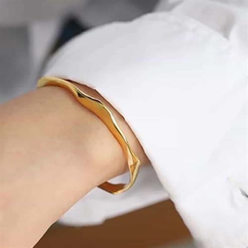 Billede af Bangle vintage i forgyldt sterling / 14K