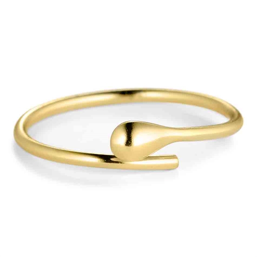 Billede af Drop golden fingerring design