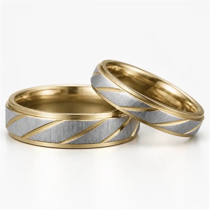 Golden sunshine ringen til forlovelse eller vielse.
